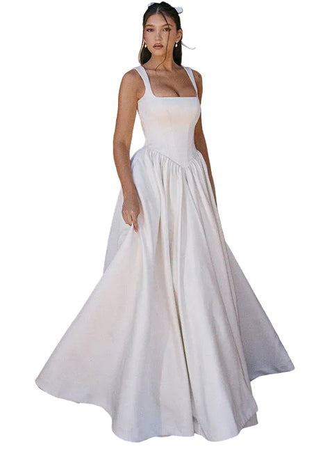 Minimalist White Evening Dress for Women
Versatile Elegant White Long Dress