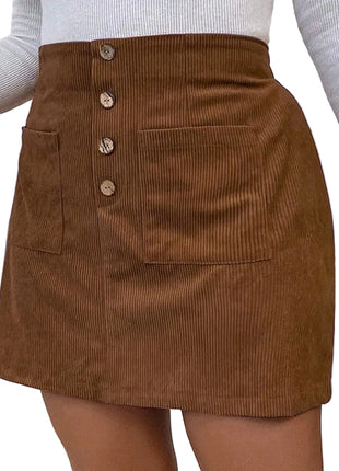 Elegant Solid Color Plus Size Mini Skirt for Women BLNDL