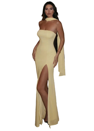 Women's Light Yellow Socialite Maxi Dress