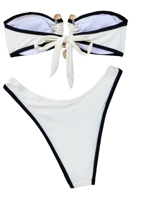 Women's Fashion Contrast Tube Top Bikini Set
Beige Strapless Tube Top Bikini
Modern Contrast Two-Piece Swimsuit
Women's Nylon Tube Top Swimwear
Versatile Fashion Contrast Bikini Set