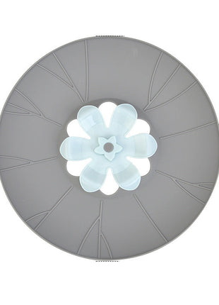 Flower Silicone Spill-Proof Lid – Cook Cleaner, Smarter & Mess-Free grey large