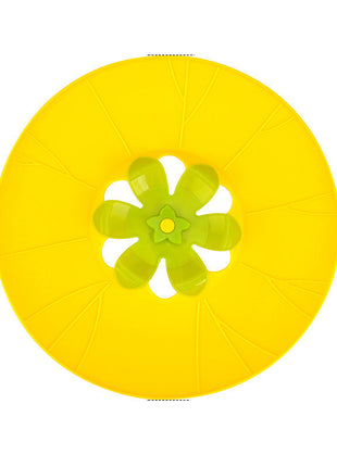 Flower Silicone Spill-Proof Lid – Cook Cleaner, Smarter & Mess-Free yellow large
