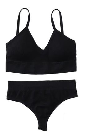 Women's Embroidered Wireless Bra and Panty Set BLNDL