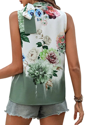 Green halter neck sleeveless top with stylish lace-up detail, perfect for casual summer outfits.