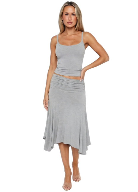 Versatile Women's Two-Piece Street Fashion Outfit in grey and pink BLNDL
