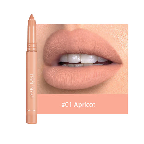 HANDAIYAN Crayon Lipstick | Matte Lip Crayon with Long-Lasting High-Pigment Color Apricot