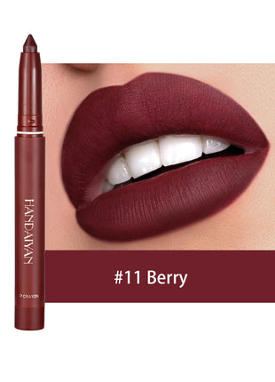 HANDAIYAN Crayon Lipstick | Matte Lip Crayon with Long-Lasting High-Pigment Color blndl berry