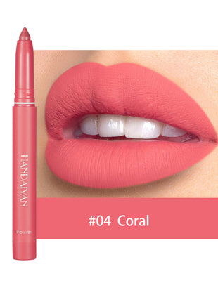HANDAIYAN Crayon Lipstick | Matte Lip Crayon with Long-Lasting High-Pigment Color blndl coral