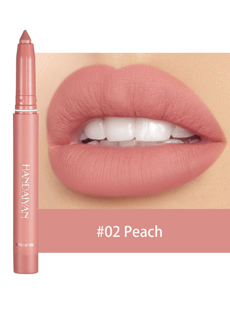 HANDAIYAN Crayon Lipstick | Matte Lip Crayon with Long-Lasting High-Pigment Color blndl peach 