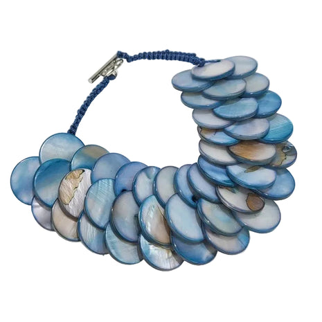 Hand-Woven Round Shell Bracelet – Geometric New Chinese Style Jewelry