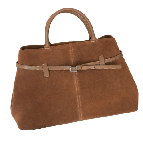 High-Grade Suede Frosted Handbag – Sophisticated Suede Elegance for Everyday Style brown
