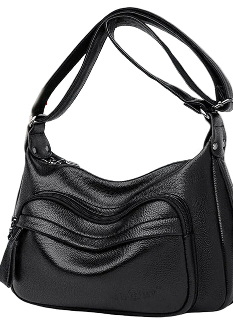 High Capacity Black Crossbody Handbag by BLNDL – Spacious Everyday Shoulder Bag with Multiple Compartments and Elegant Design