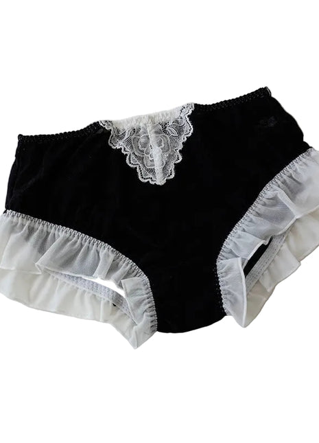 Retro Black High Waist Lace Panties
Versatile High Waist Retro Lace Underwear