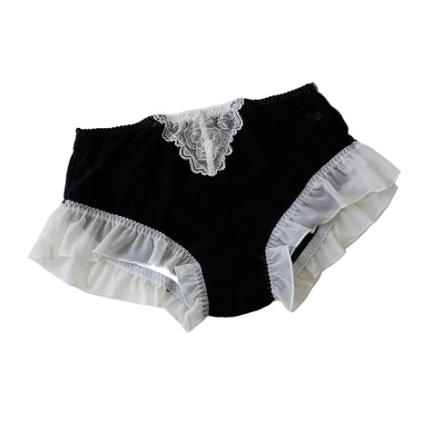 Retro Black High Waist Lace Panties
Versatile High Waist Retro Lace Underwear