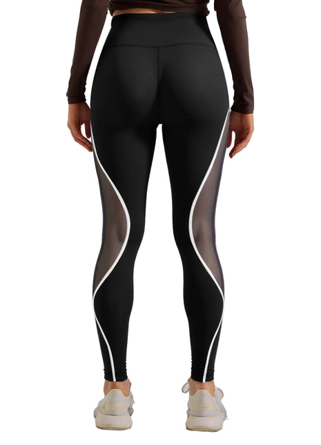 High Waisted Mesh Workout Leggings for Women