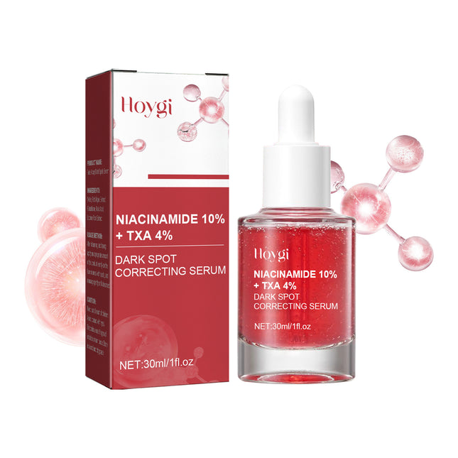 Hloygi Niacinamide 10% + TXA 4% dark spot correcting serum with packaging on a white background