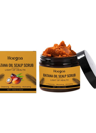 Hoegoa Batana Oil Scalp Hair Scrub 100g with Sea Salt and Batana Oil