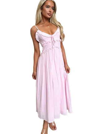 Casual Sleeveless Polyester Dress for Travel