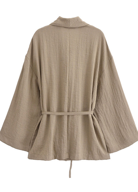 Modern Japanese Streetwear Long Sleeve Coat for Women