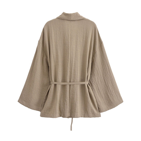 Modern Japanese Streetwear Long Sleeve Coat for Women