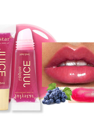 Julystar Natural Fruit Lip Gloss | Moisturizing Mirror Shine Hydrating Lip Gloss grapes blndl