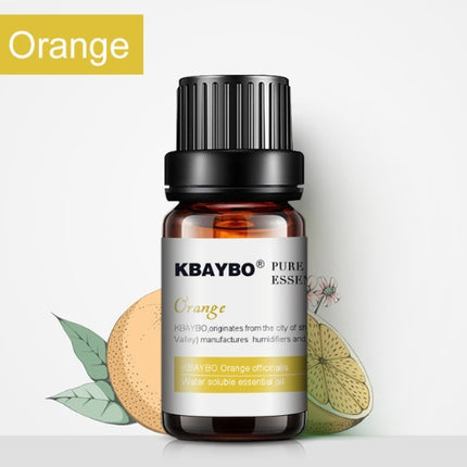 KBAYBO orange essential oil bottle with a white background