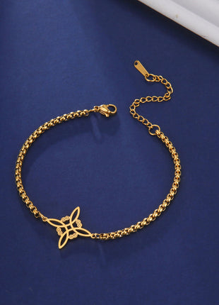 Knot S-Shaped Stainless Steel Bracelet – Gold & Silver Jewelry