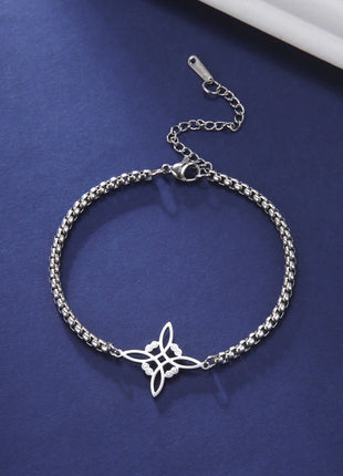 Knot S-Shaped Stainless Steel Bracelet – Gold & Silver Jewelry