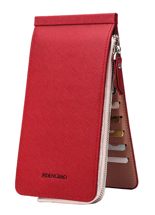Korean style mobile purse and phone bag with multiple compartments for cards, cash, and essentials.