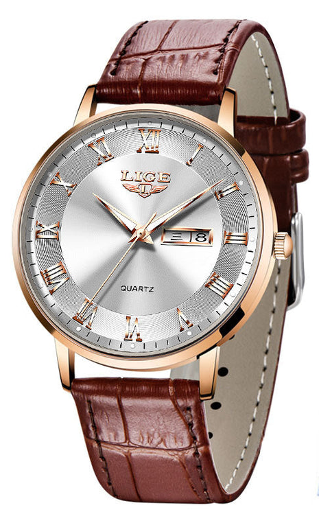 LIGE Versatile Ladies Quartz Watch with Slim Design and Gift Box Packaging