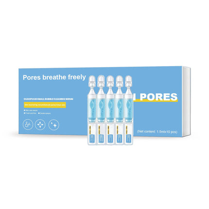 Packaging of LPORES skincare product with blue background and white text.