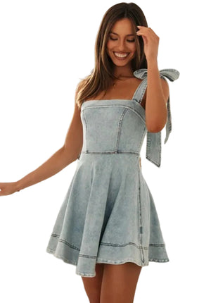 Casual Cotton Denim Summer Dress
