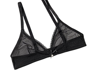 Wireless Lace Triangle Bra for Women | Seamless V-Neck Bra | BLNDL
