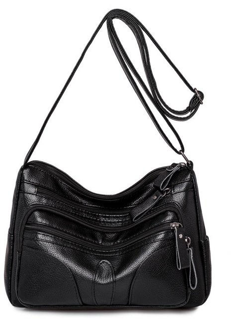 Large Capacity PU Leather Shoulder Crossbody Handbag – Spacious Style for Every Occasion black