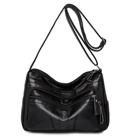 Large Capacity PU Leather Shoulder Crossbody Handbag – Spacious Style for Every Occasion black