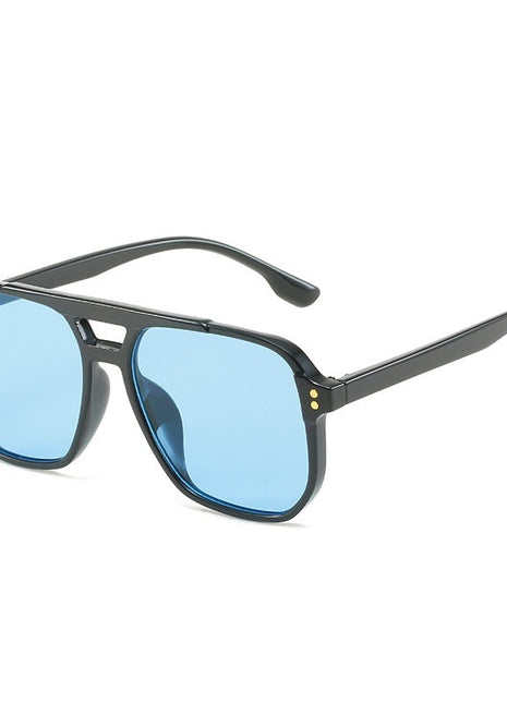 Large Rim Sunglasses with HD Lens Oversized Fashion Eyewear BLNDL Sunglasses with blue lenses and black frame