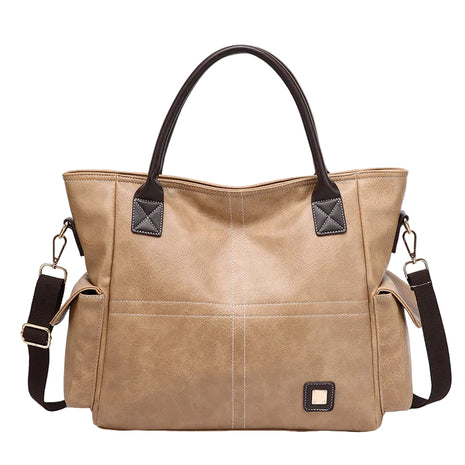 Large Shoulder Messenger Handbag – Spacious Retro Style for Everyday Adventures apricot