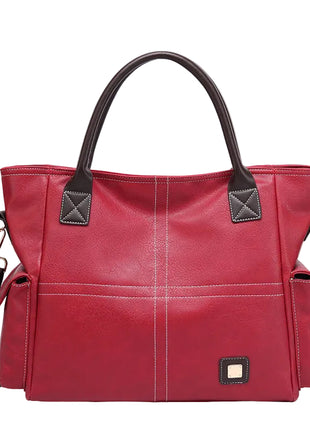 Large Shoulder Messenger Handbag – Spacious Retro Style for Everyday Adventures red