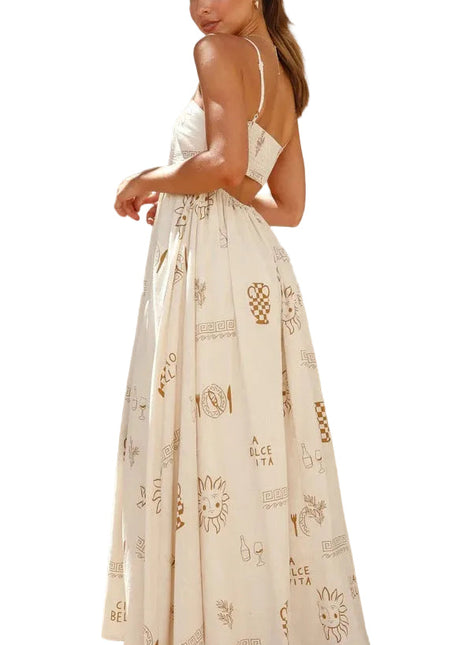 Vestido ligero con abertura trasera y tirantes