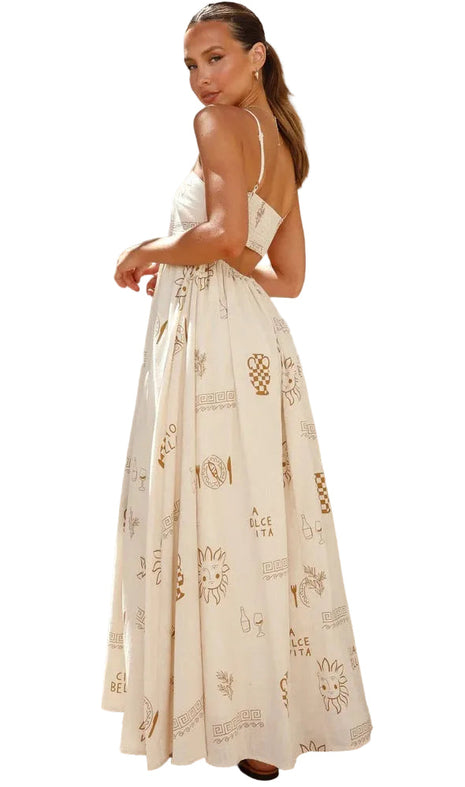 Light Back Cutout Sling Dress