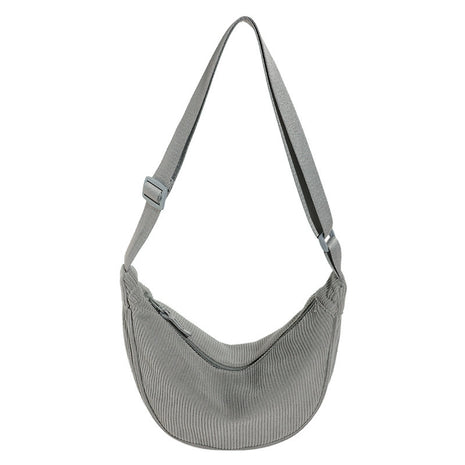 Lightweight Small Satchel Underarm Handbag | Women's Velvet Shoulder Bag gray