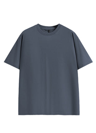 Lightweight cotton-polyester performance T-shirt featuring quick-dry technology and a relaxed fit.
