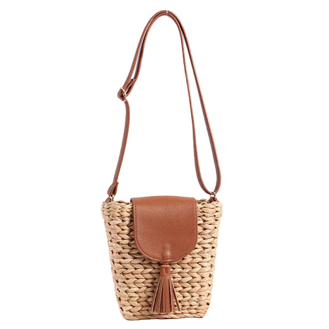Literature & Art trapezoid women's shoulder bag with woven texture and elegant zipper buckle closure in a minimalist design.