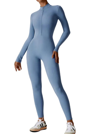 Long Sleeve One Piece Workout Jumpsuit
