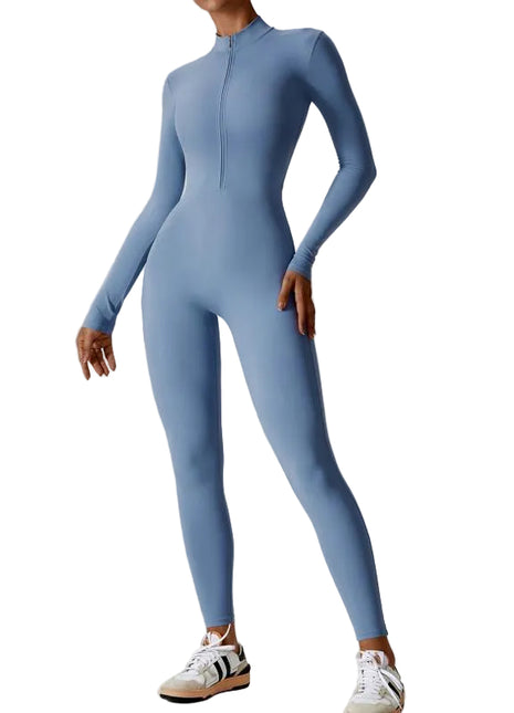 Long Sleeve One Piece Workout Jumpsuit