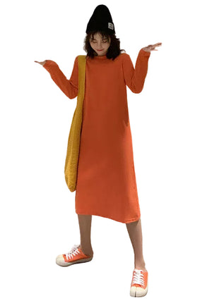 Orange long dress blndl