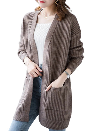 Cozy Loose Fit Shawl Cardigan with Front Pockets
