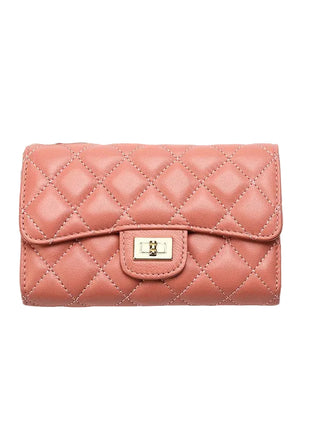 Luxury quilted leather wallet designed for everyday fashion and organization.