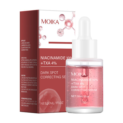 Moika Niacinamide 10% + TXA 4% Dark Spot Correcting Serum with packaging on a white background