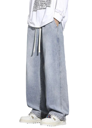 Men’s Straight Leg Cotton Denim Jeans for Everyday Wear and Street Style